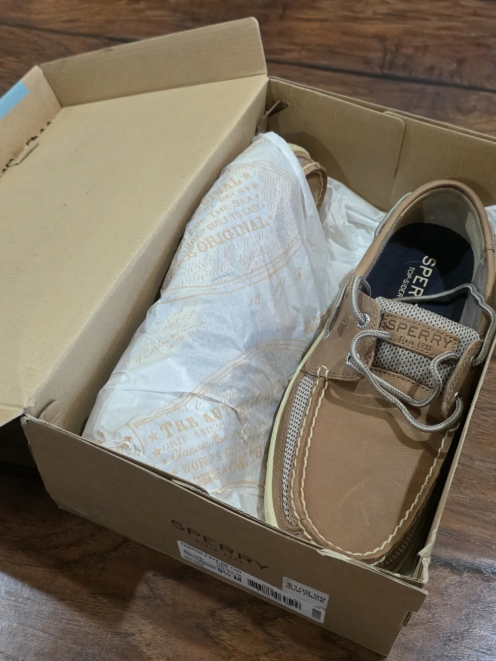 Sperry Tan Leather Boat Shoes